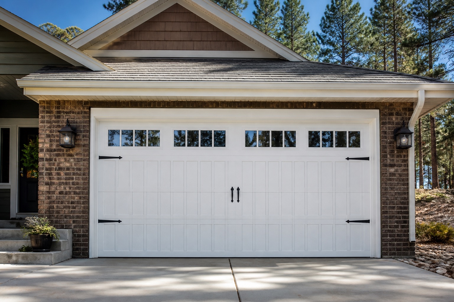 Carriage-style garage door on a Rapid City home
